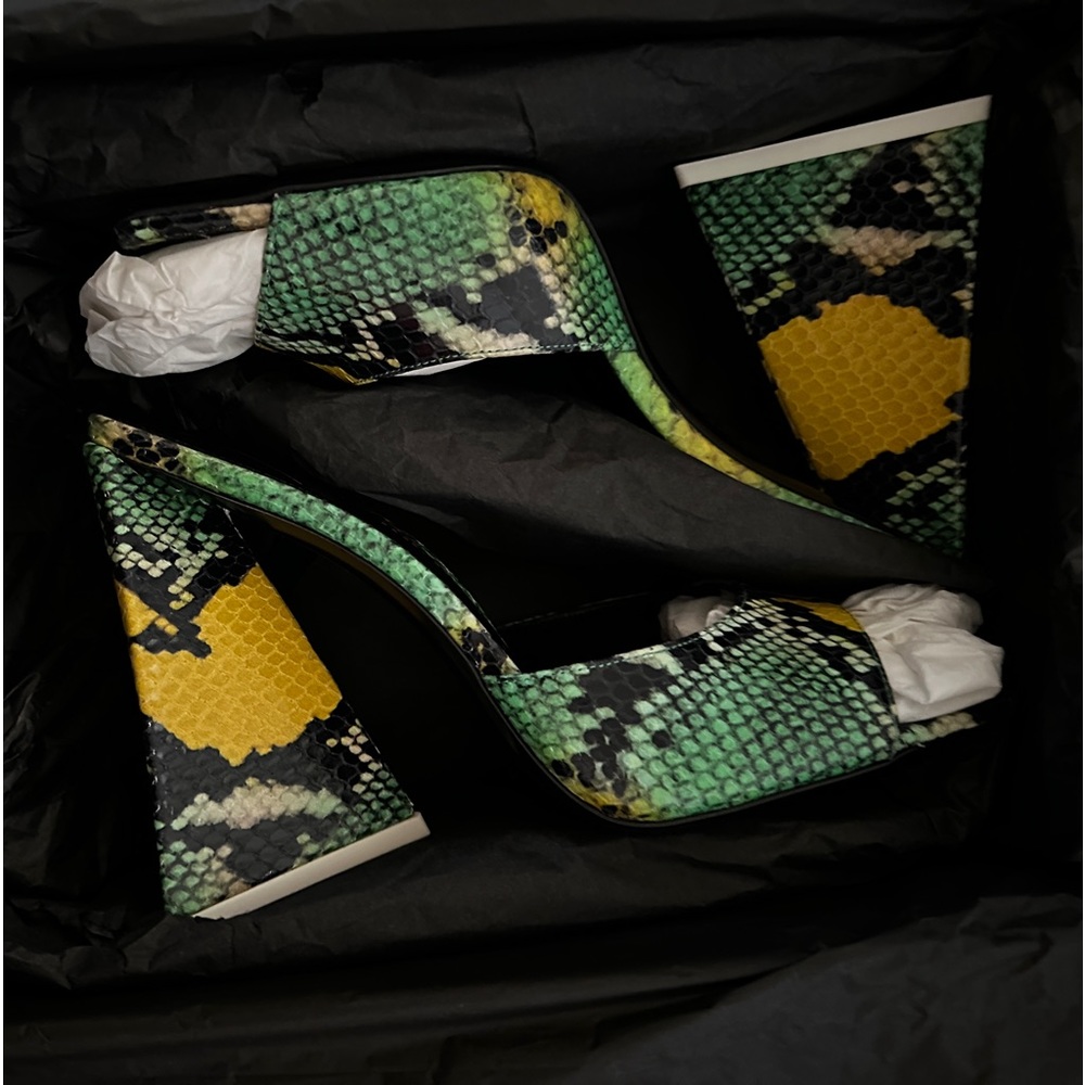 The Attico Snakeskin Mules